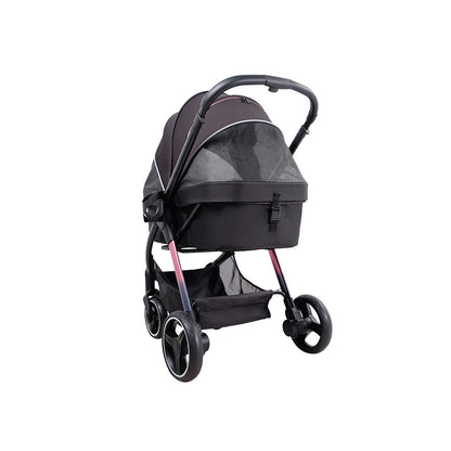 IBIYAYA Luxury Retro Style Foldable Pet Stroller For Up To 30Kg