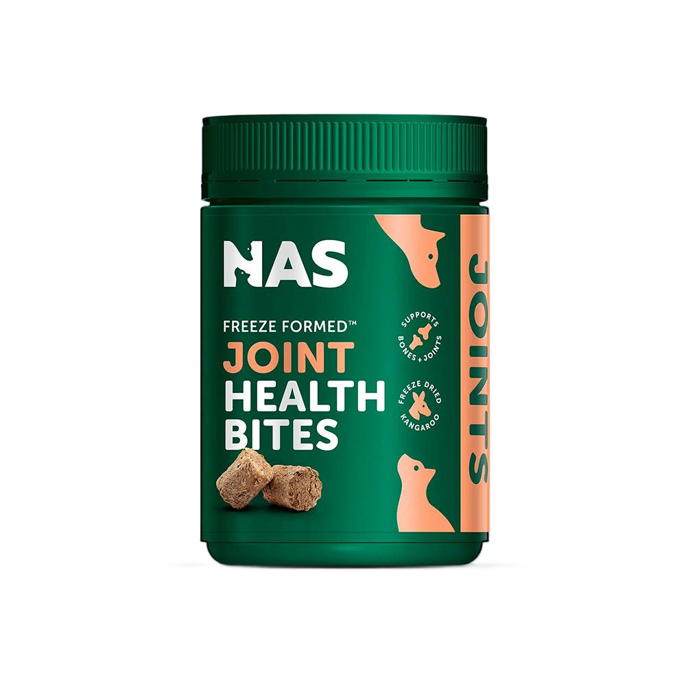 NATURAL ANIMAL SOLUTIONS Freeze Formed Joint Health Bites For Dogs & Cats – Product packaging and information image