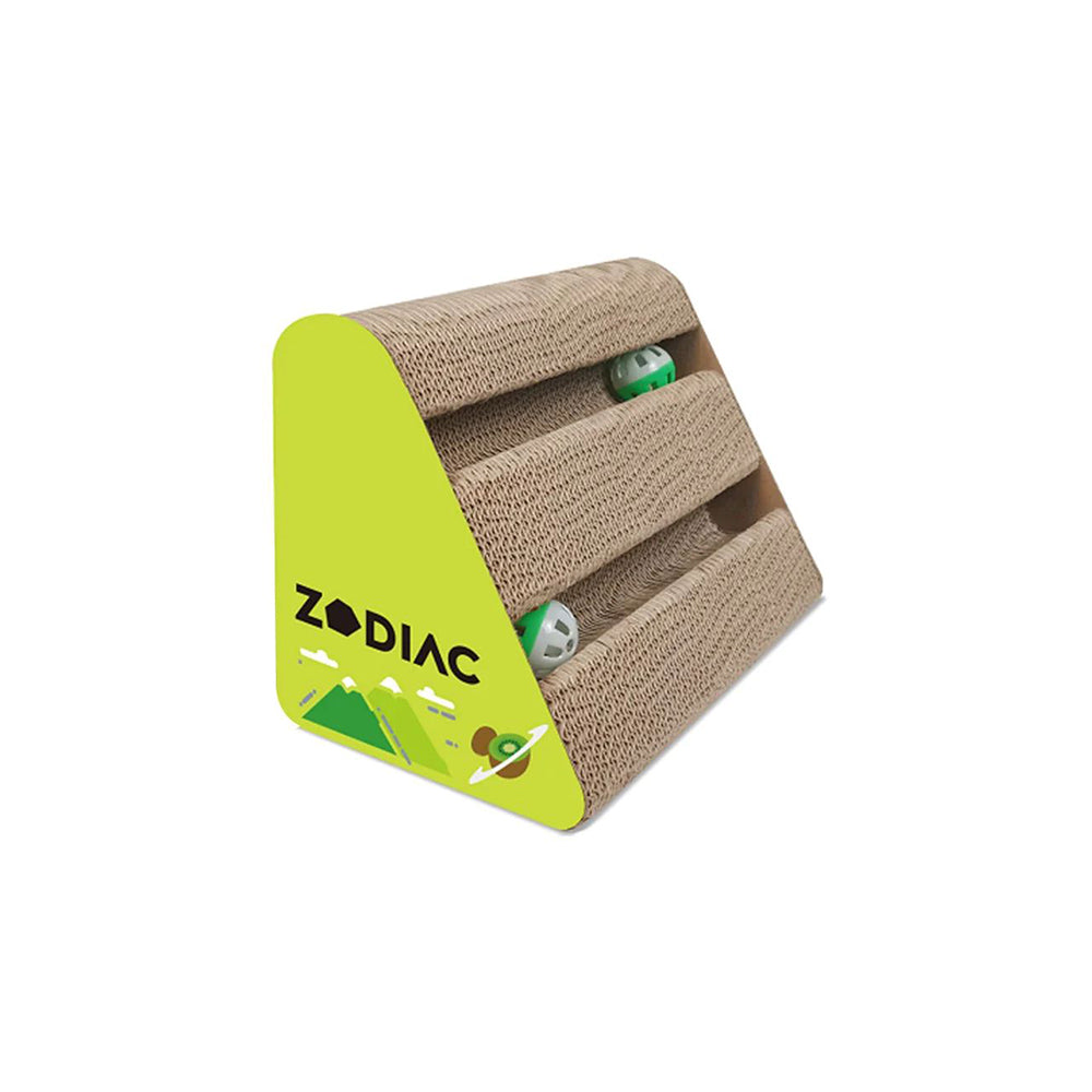 ZODIAC Triangle Cat Scratcher with Balls 28x17x21cm