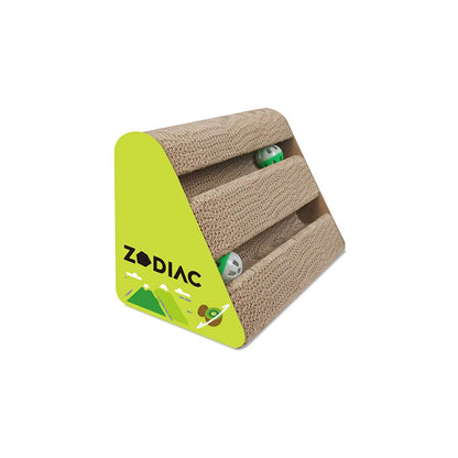 ZODIAC Triangle Cat Scratcher with Balls 28x17x21cm