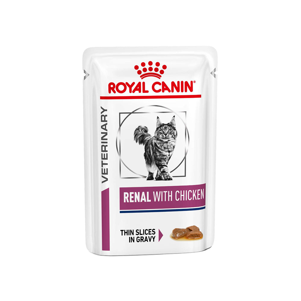 Royal Canin Veterinary Renal with Chicken Adult Wet Cat Food 85g — 9003579000465 variant white-background front packshot