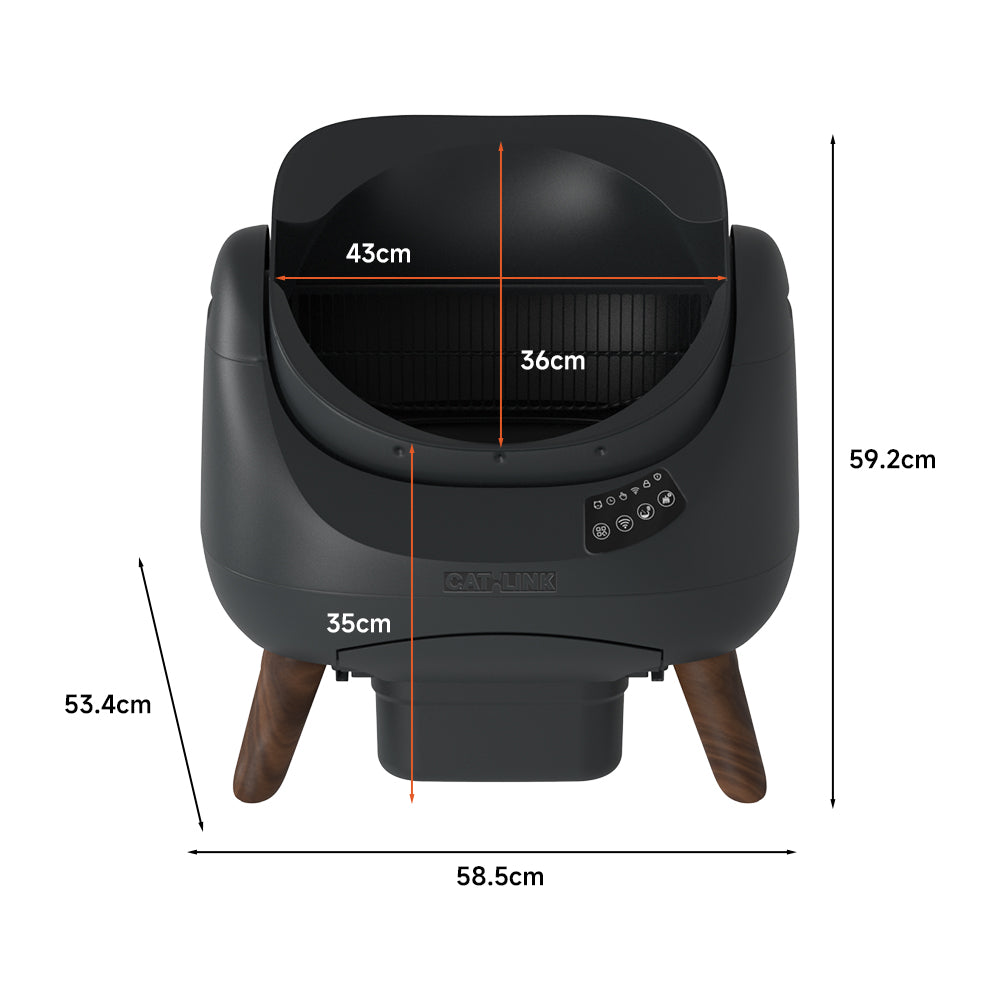 【2‑Year Warranty】CATLINK Self-Clean Smart Cat Litter Box - Scooper Open-X Grey