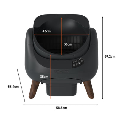 【2‑Year Warranty】CATLINK Self-Clean Smart Cat Litter Box - Scooper Open-X Grey