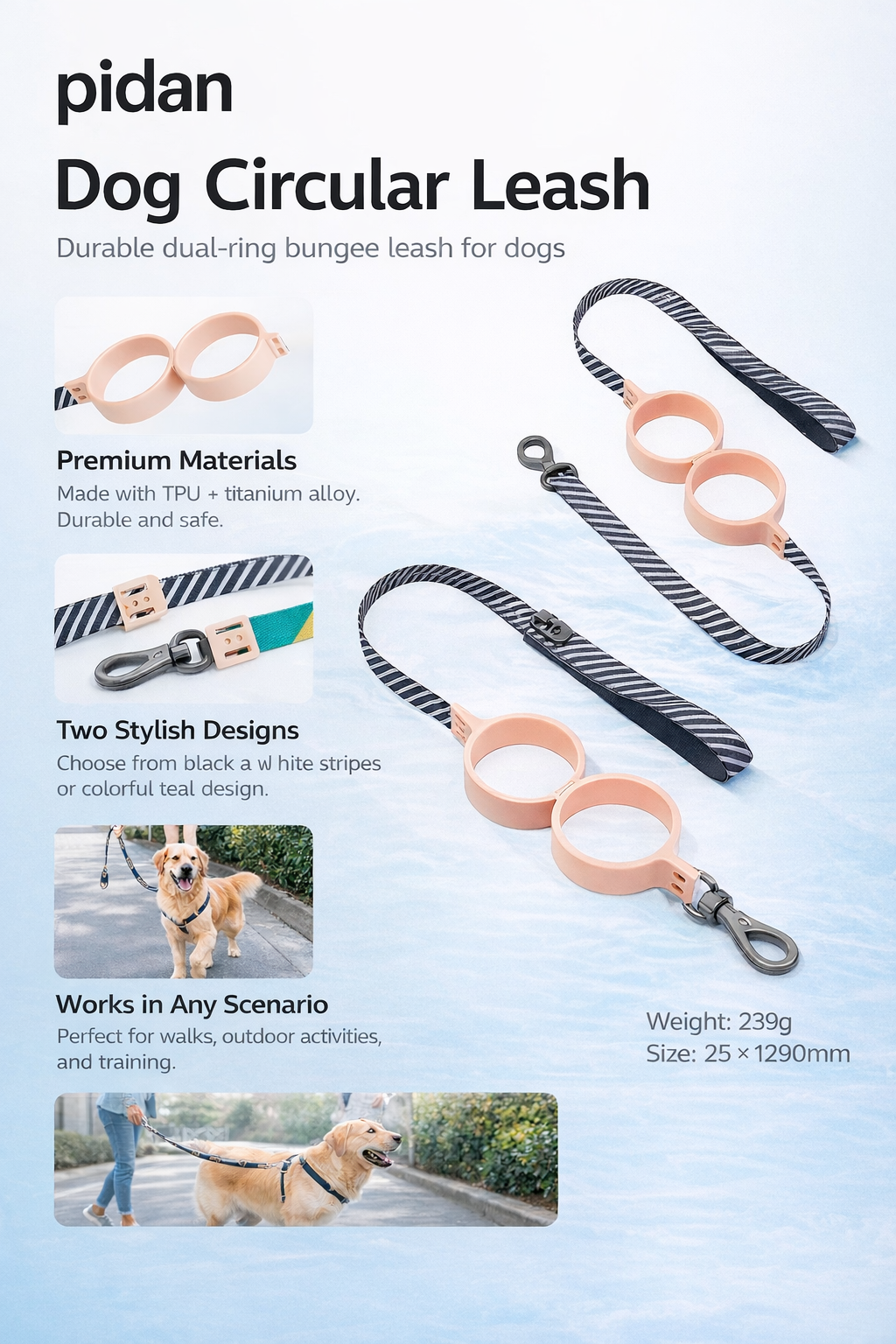 PIDAN A1 Dog Circular Leash