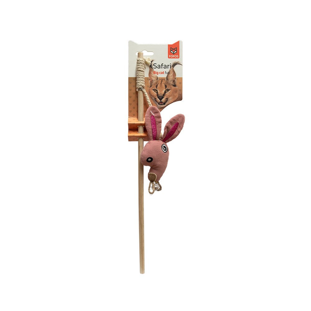 FOFOS Cat Wand Toy Bunny on white background
