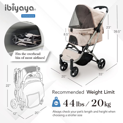 IBIYAYA Speedy Fold Pet Buggy Evolution New & Improved Pet Stroller