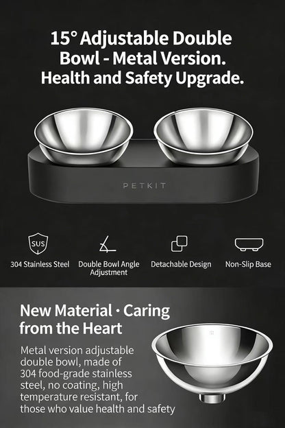 PETKIT Fresh Nano Metal Dual Bowl Pet Feeding Bowl