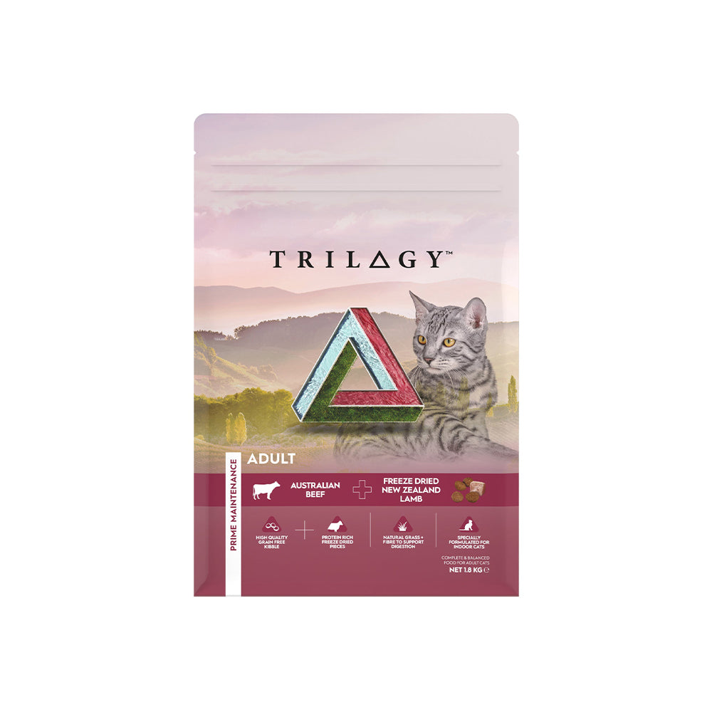 TRILOGY Australian Beef & Freeze Dried Lamb Adult Dry Cat Food 1.8kg/5kg