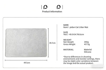 PIDAN Grey Cat Litter Mat