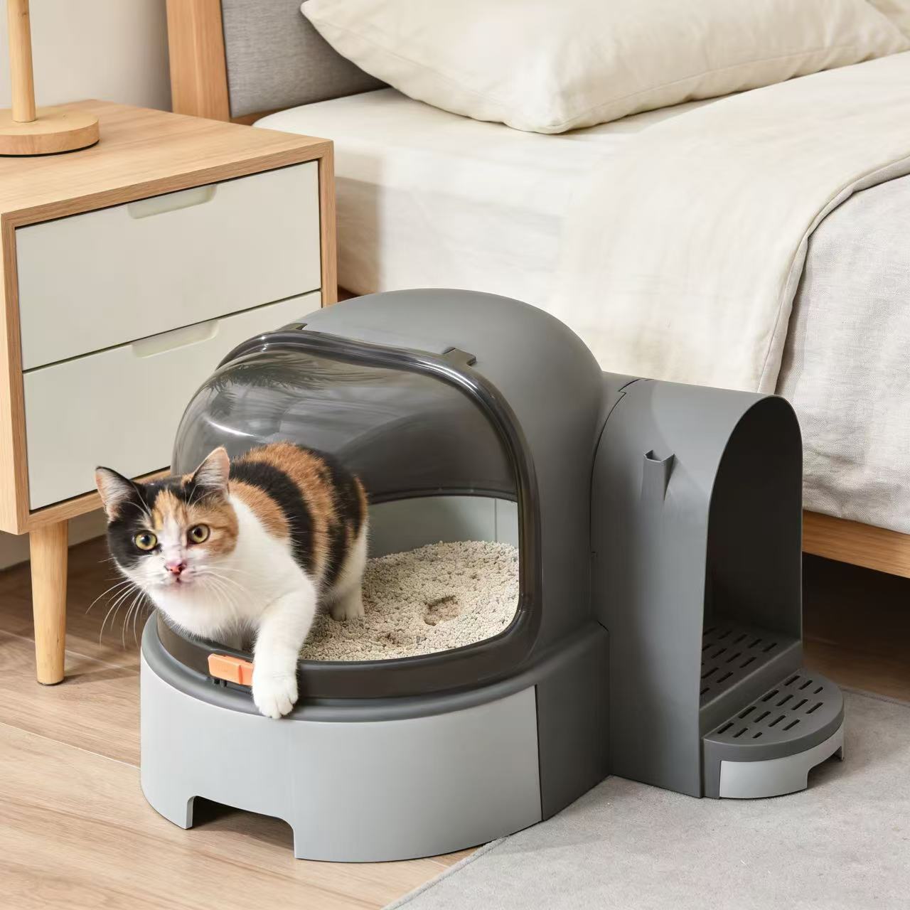PAKEWAY Green Star Tunnel Cat Litter Box