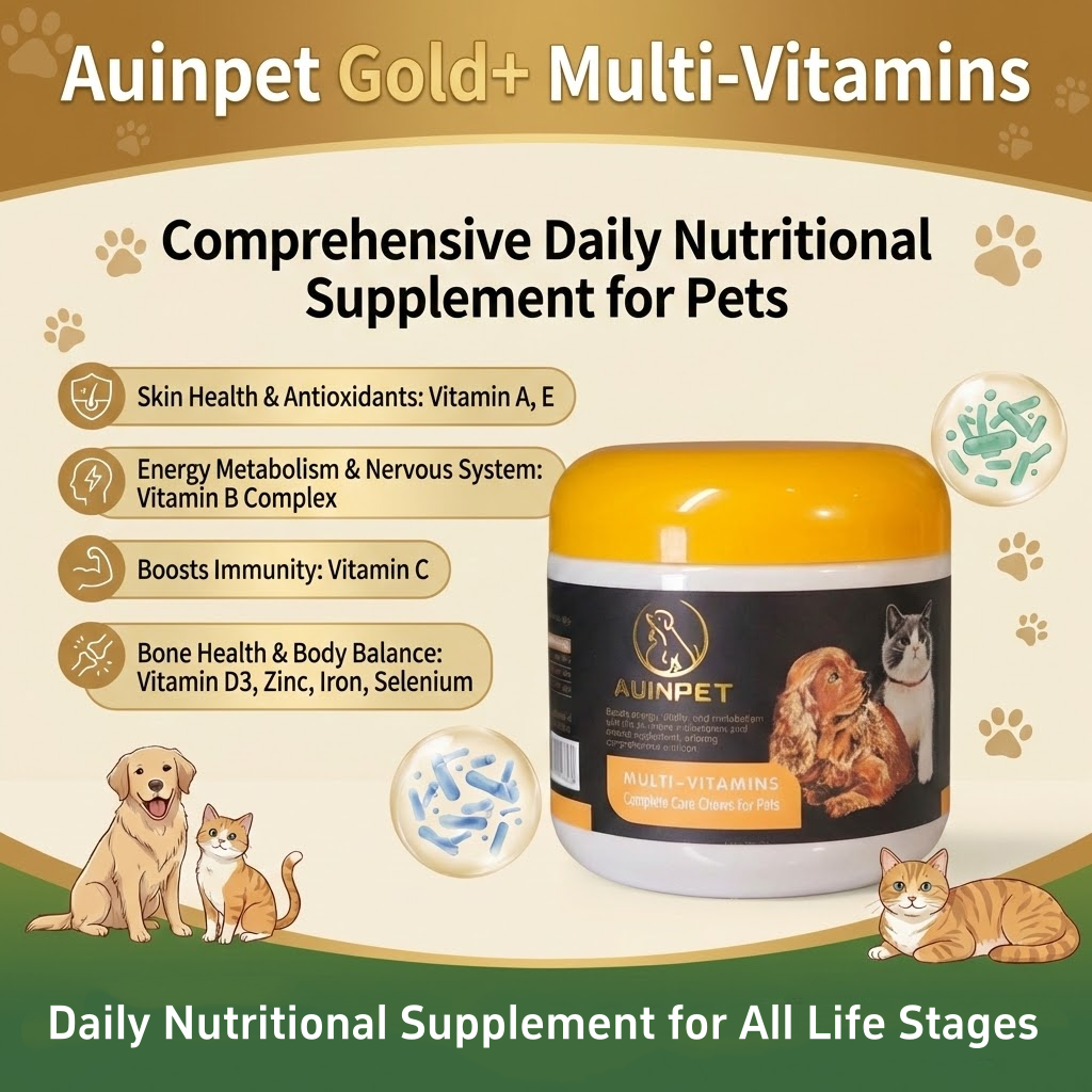 AUINPET Multi - Vitamins Complete Care Chews For Dogs & Cats 180g