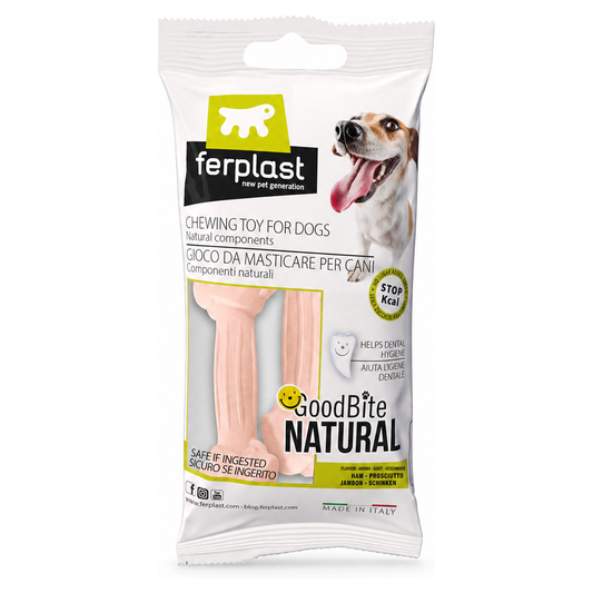 FERPLAST GoodBite Natural Bone Ham 2x15g Dog Toy