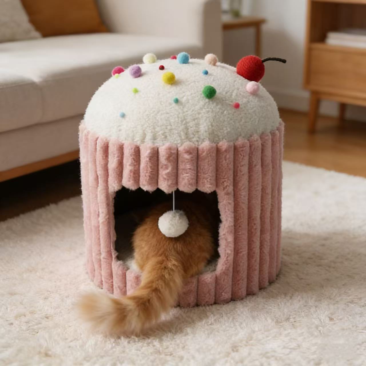 CATIO Pink Cupcake Cat House