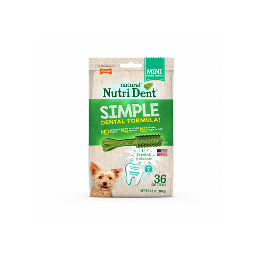 NYLABONE Nutri-Dent Simple Brush Sticks Mini Bag 36pcs 180g