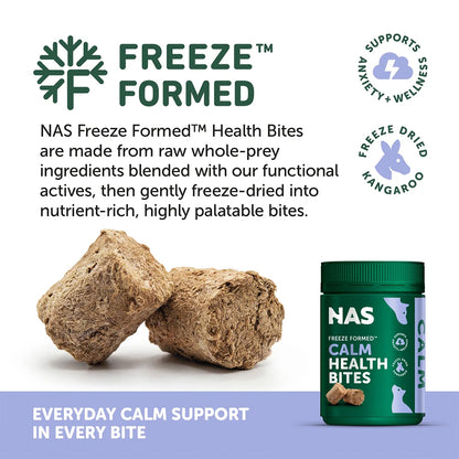 NATURAL ANIMAL SOLUTIONS Freeze Formed Calm Health Bites For Dogs & Cats – Source product packaging and information image 3