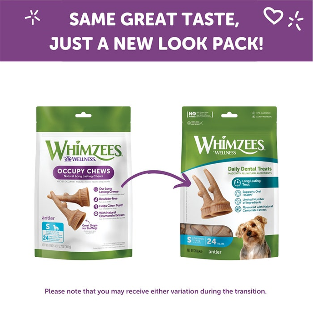 WHIMZEES Occupy Calmzees Antler Dog Treats Value Bag