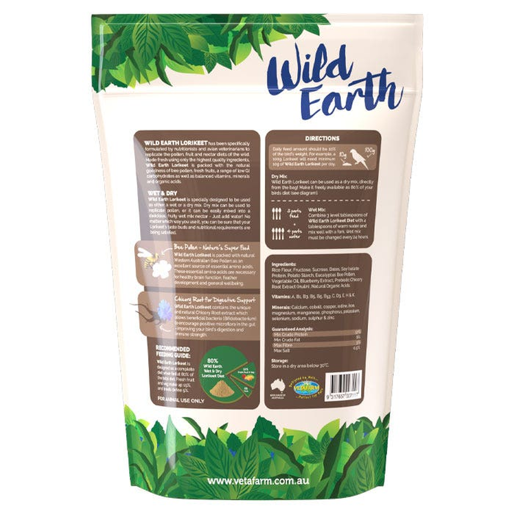 VETAFARM Wild Earth Lorikeet Diet 450g
