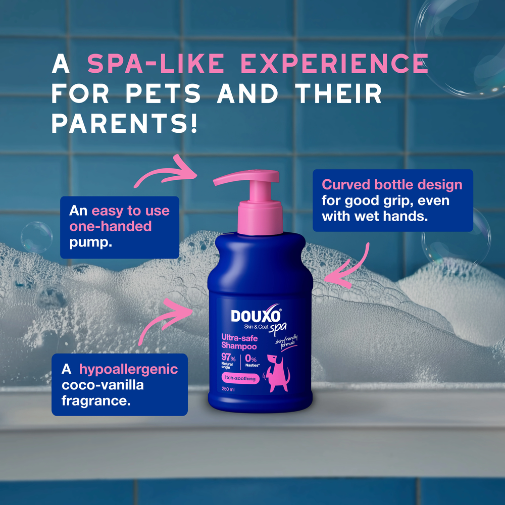 DOUXO Skin And Coat Spa Ultra Safe Itch Soothing Dog Shampoo 250ml
