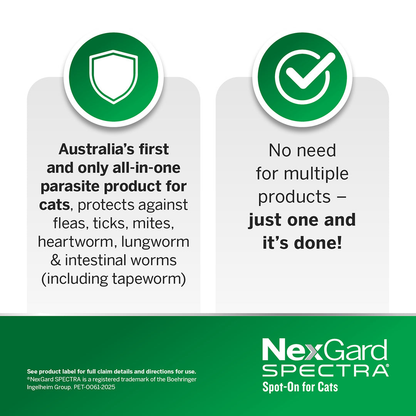 NEXGARD SPECTRA Flea, Tick & Worming Spot On For Cats 2.5-7.5kg