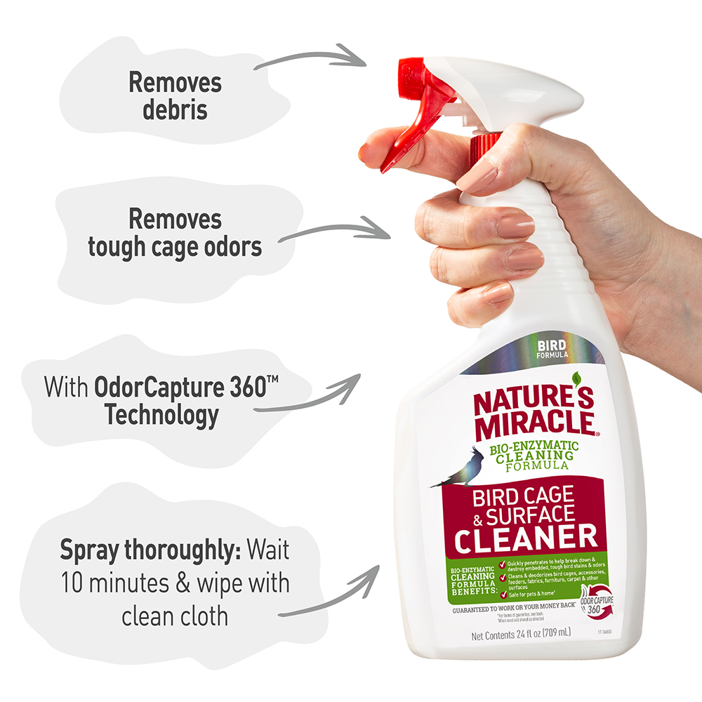 NATURE'S MIRACLE Bird Cage Cleaner 709ml