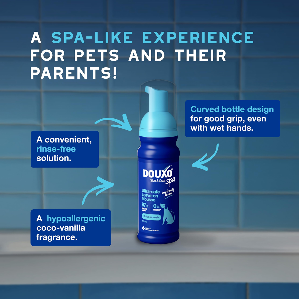 DOUXO Skin And Coat Spa Ultra Safe Dog Leave On Mousse 150ml