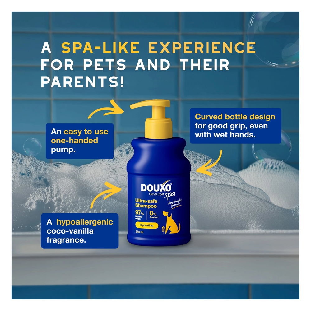 DOUXO Skin And Coat Spa Ultra Safe Hydrating Oatmeal Dog Shampoo 250ml