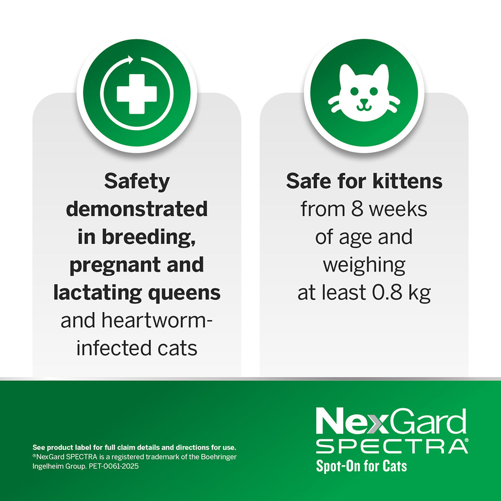 NEXGARD SPECTRA Flea, Tick & Worming Spot On For Cats 2.5-7.5kg