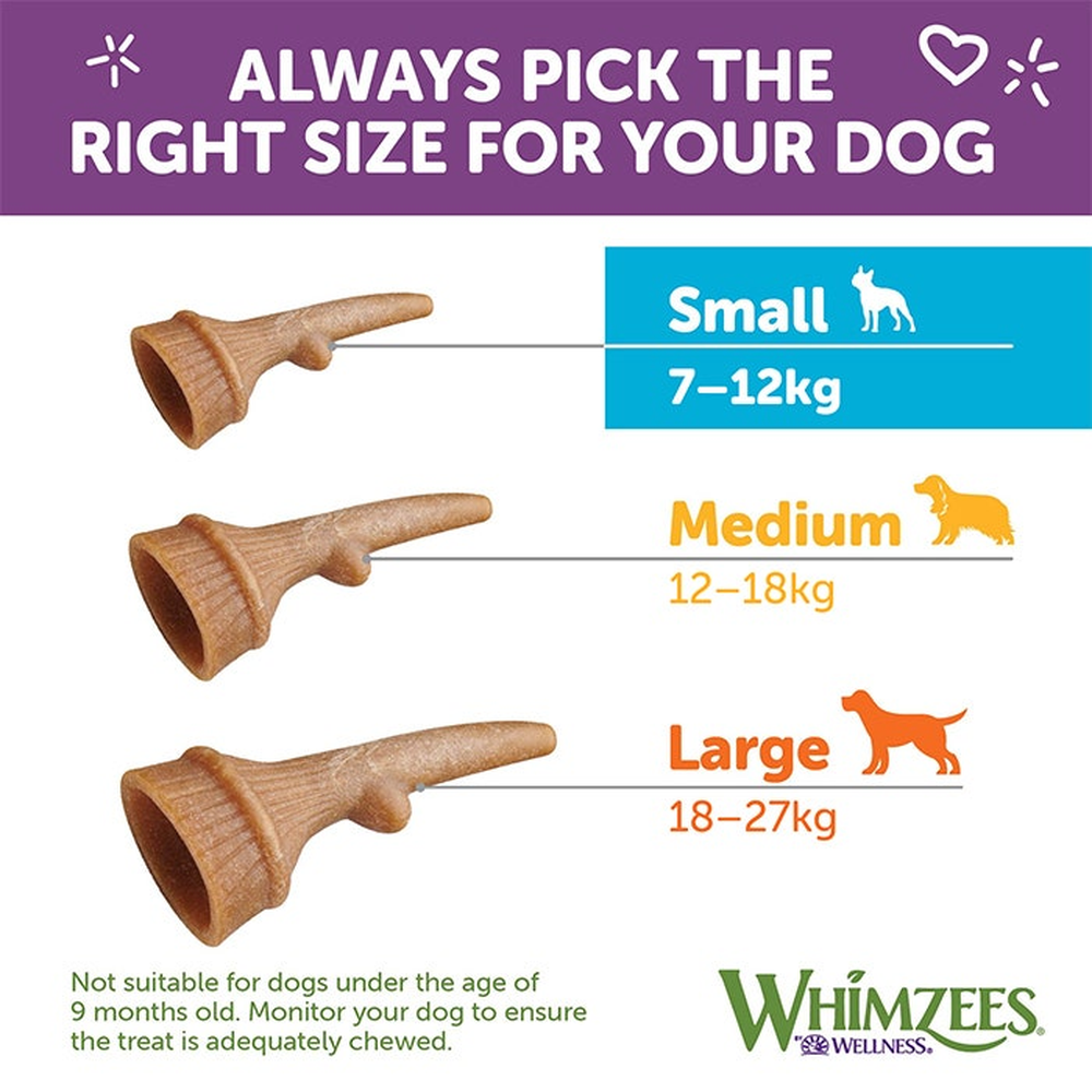 WHIMZEES Occupy Calmzees Antler Dog Treats Value Bag
