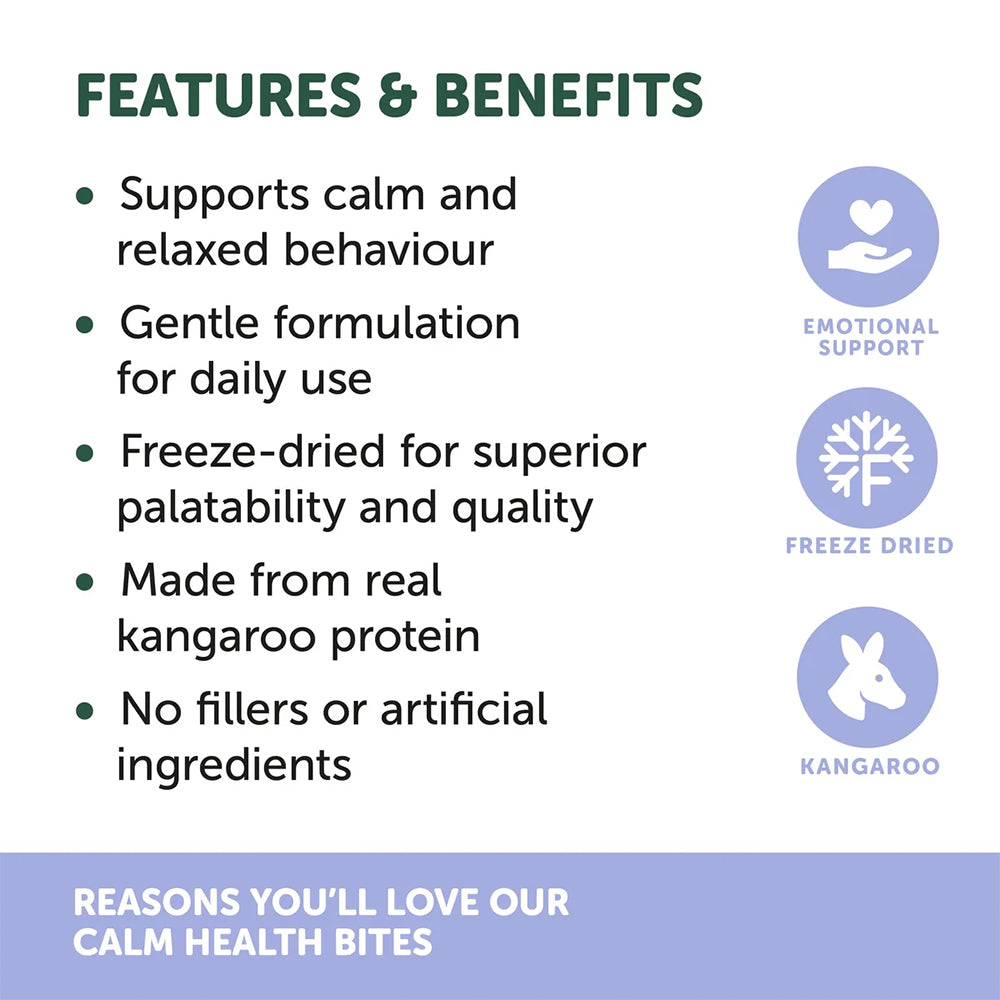 NATURAL ANIMAL SOLUTIONS Freeze Formed Calm Health Bites For Dogs & Cats – Source product packaging and information image 4