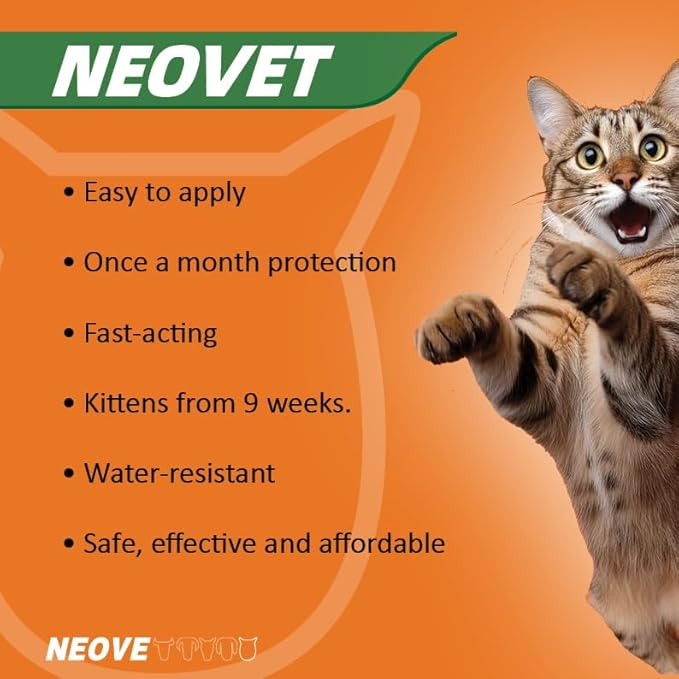 NEOVET Flea And Worming For Cats Over 4kg Purple