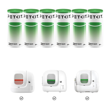 【6Rollsx20pcs】PETKIT Cat Waste Bag For Max2 & Max Pro