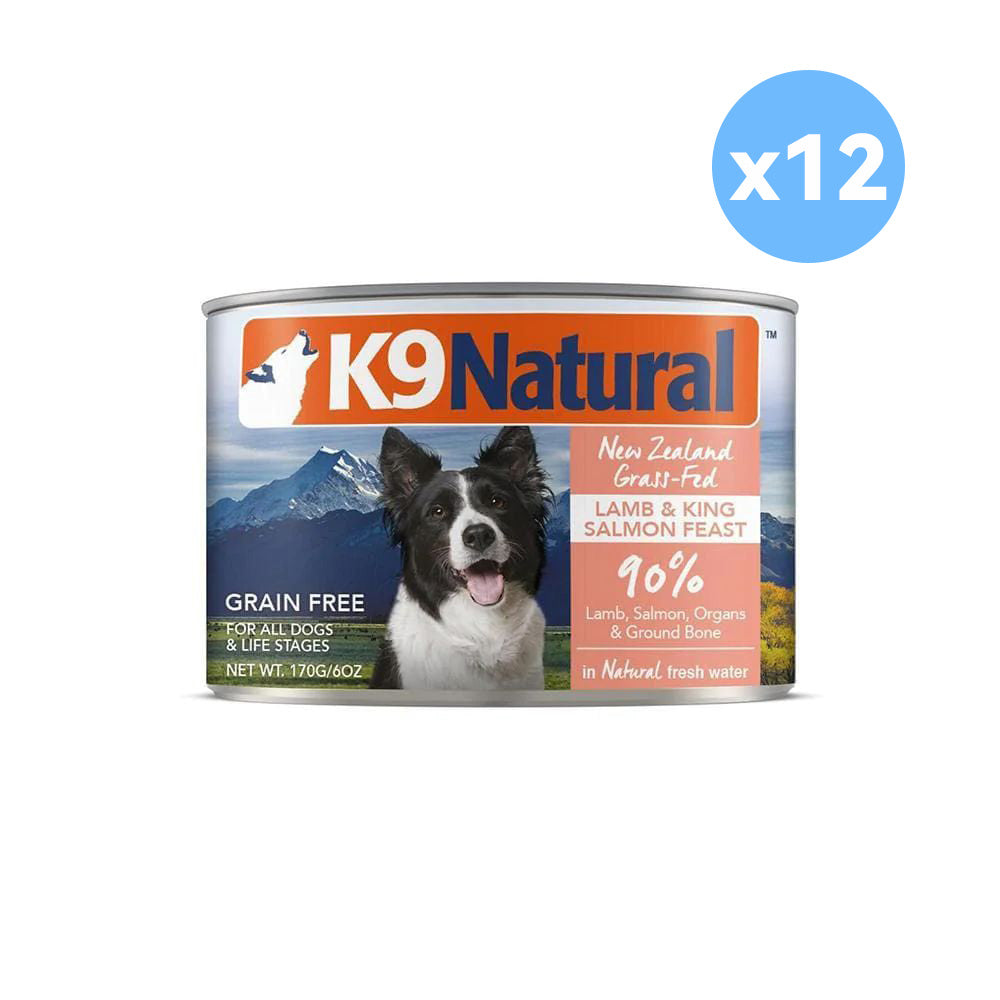 K9 NATURAL Lamb & King Salmon Feast Dog Canned Food 12x170g