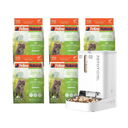 Feline Natural ×  Petkit Remote Feeding + Cloud Monitoring + Nutritional Freeze-Drying