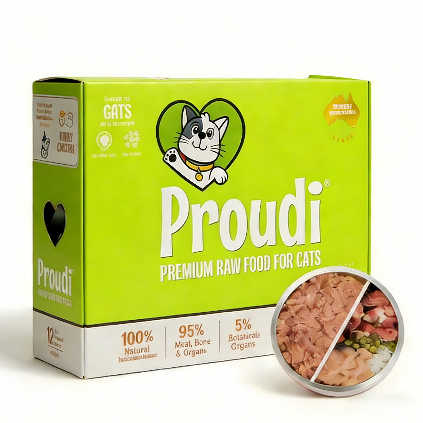 PROUDI Premium Frozen Lamb Raw Cat Food 1.08kg