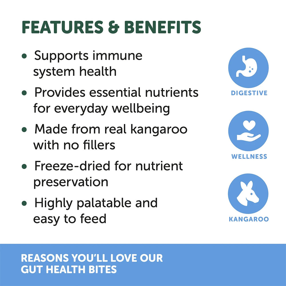 NATURAL ANIMAL SOLUTIONS Freeze Formed Gut Health Bites For Dogs & Cats – Product information image 7