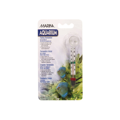 MARINA Floating Glass Aquarium Thermometer with Suction Cup — barcode 0015561112017