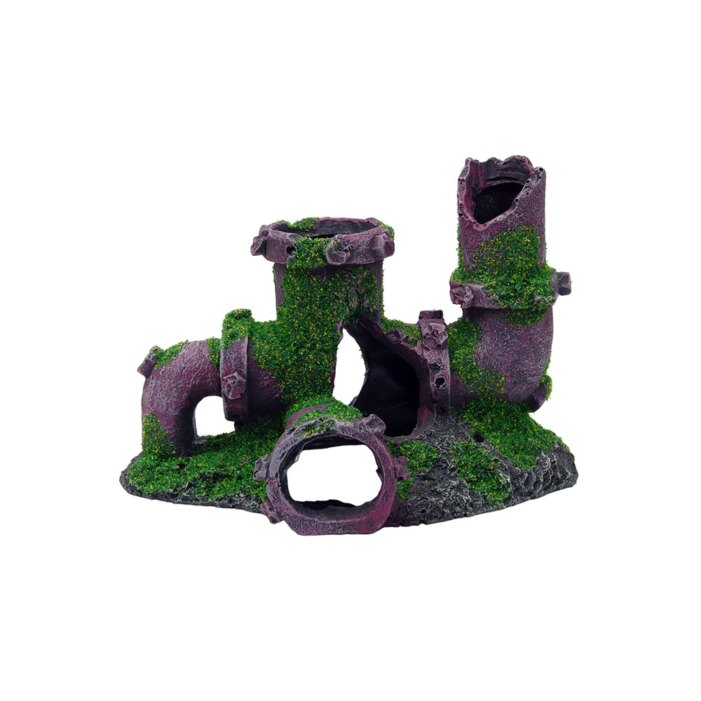 BIOSCAPE Moss Water Pipes Aquarium Ornament Large 19 x 13cm — barcode 9327975049133