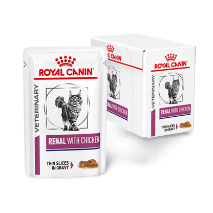 Royal Canin Veterinary Renal with Chicken Adult Wet Cat Food 85g — 9003579000458 variant white-background front packshot