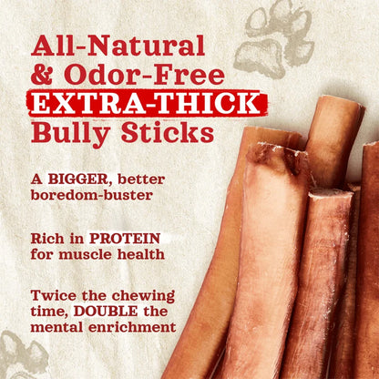 NATURAL FARM Extra Thick Bully Sticks Dog Treats product image