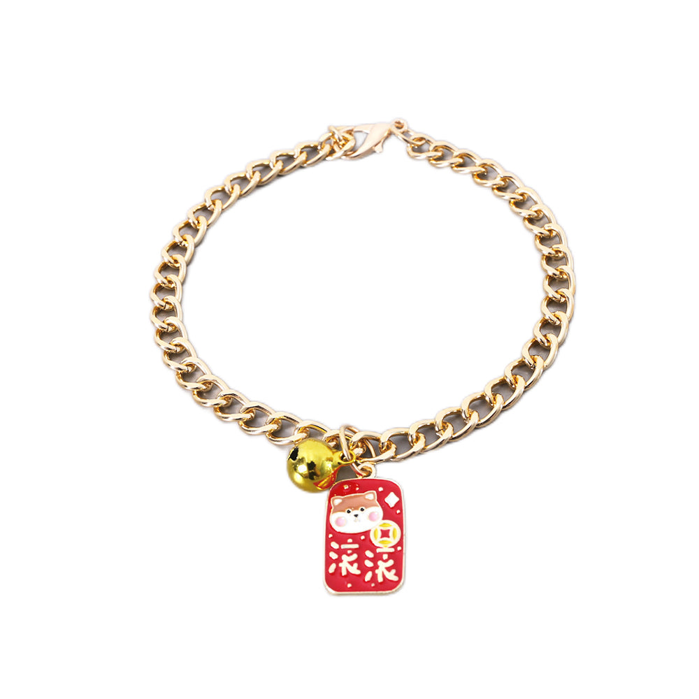 Pet Metal Bell Collar M