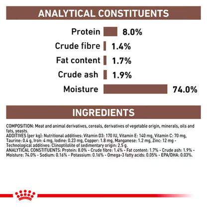 Royal Canin Gastrointestinal Low Fat Adult Wet Dog Food Cans 420g — product information image