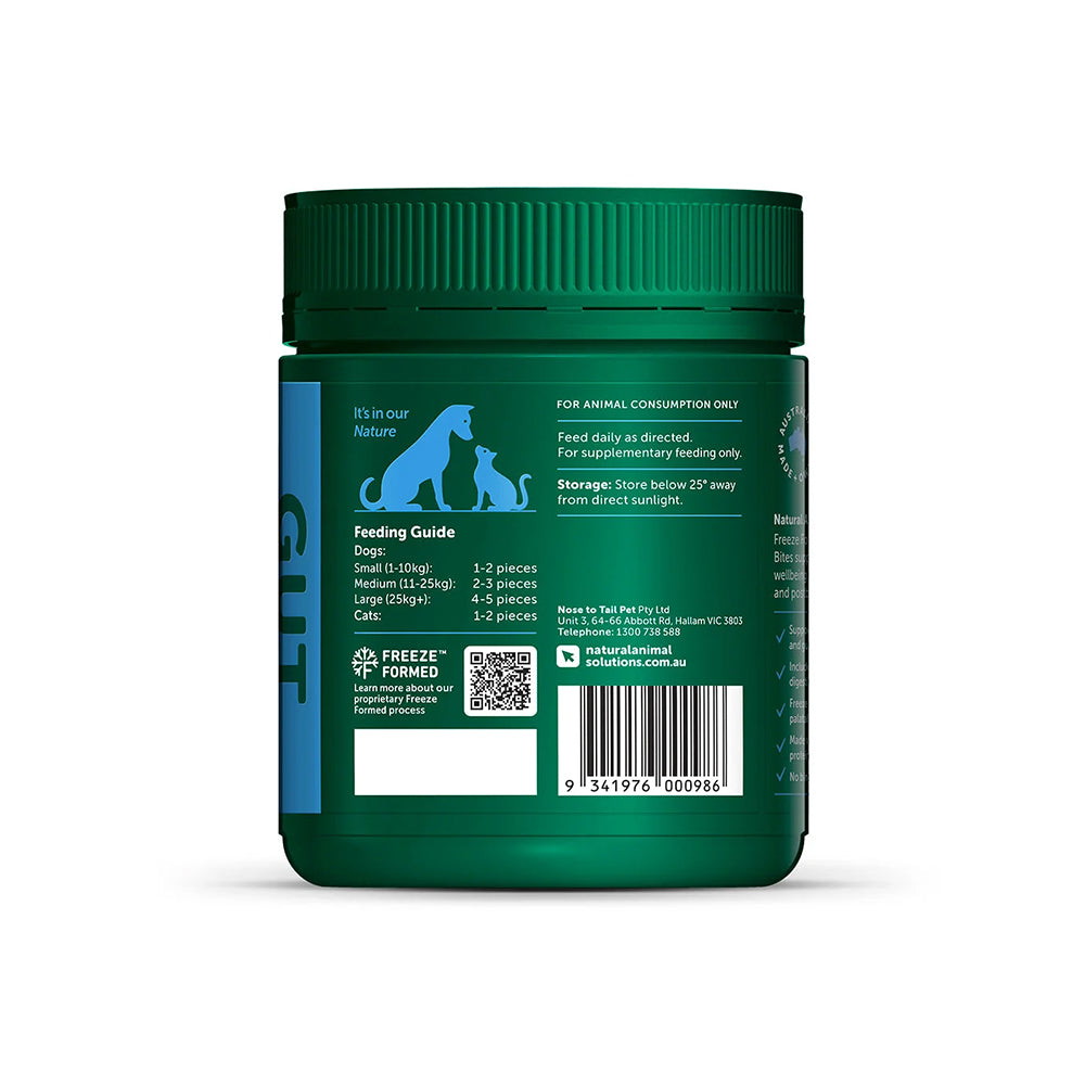 NATURAL ANIMAL SOLUTIONS Freeze Formed Gut Health Bites For Dogs & Cats – Product information image 3
