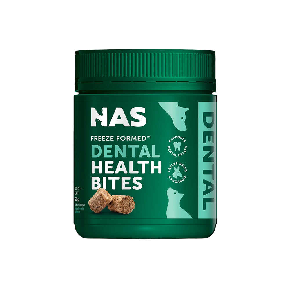 NATURAL ANIMAL SOLUTIONS Freeze Formed Dental Health Bites For Dogs & Cats – Front white-background product packshot