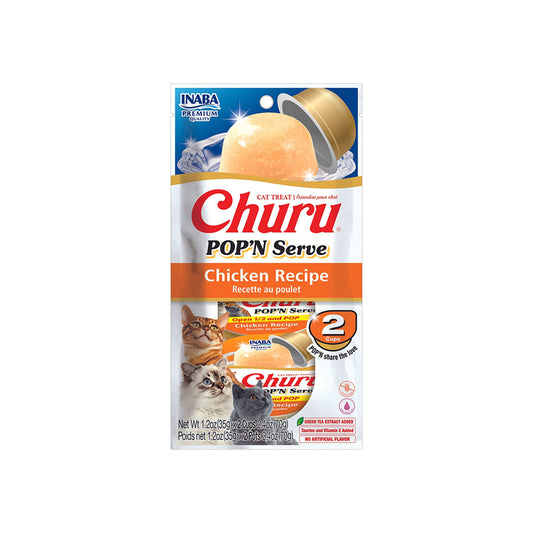 INABA Cat Churu Pop N Serve Chicken 70g (35g x 2) – white-background product packshot