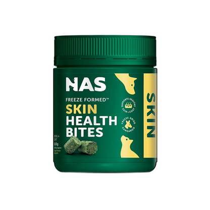 NATURAL ANIMAL SOLUTIONS Freeze Formed Skin Health Bites For Dogs & Cats – Source product packaging and information image 1