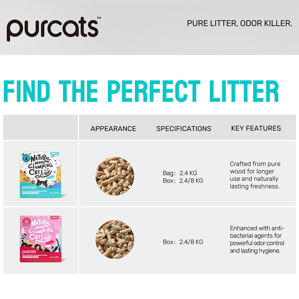 CATURE Smart Pellets Natural Wood Clumping Cat Litter 8kg