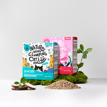 CATURE Carbon Odour Control Plus Wood Clumping Cat Litter 2.4kg/6L