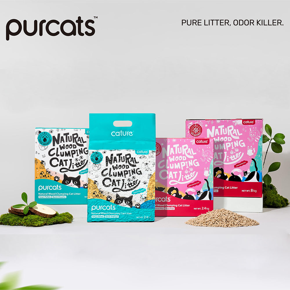 CATURE Smart Pellets Natural Wood Clumping Cat Litter 8kg