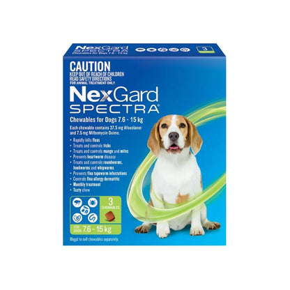 NexGard Spectra 3 Chewables for Dogs 7.6 to 15kg front packshot