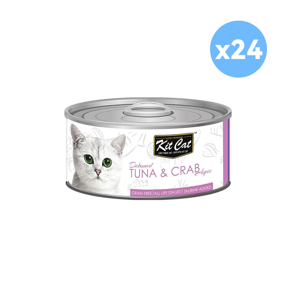 KIT CAT Tuna & Crab Cat Food 80gx24